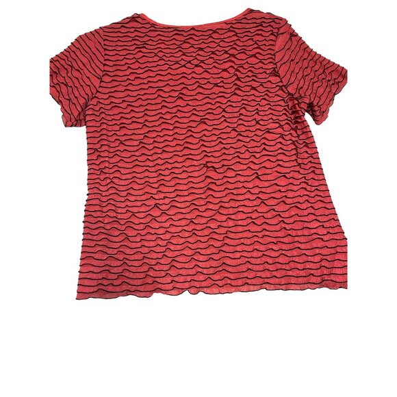 NWT Elementz 3X Pink & Black Wavy Stripe Top Plus Comfy Casual USA - Picture 6 of 12